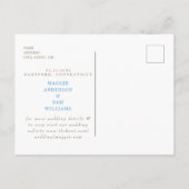 Mediterrane Tegel Vierkante Bruiloft Save the Date Briefkaart (Achterkant)