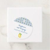 Mediterrane Tegel Waterverf Citroen Bedankjes Labels (In situ)