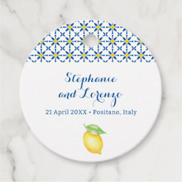 Mediterrane Tegel Waterverf Citroen Bedankjes Labels