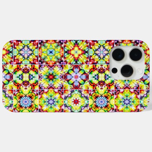 Mediterrane Tegels, Alcoholinkt Tegels, Majolica Case-Mate iPhone Case (Achterkant (horizontaal))