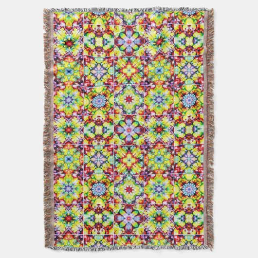 Mediterrane Tegels, Alcoholinkt Tegels, Majolica Deken (Voorkant Verticaal)