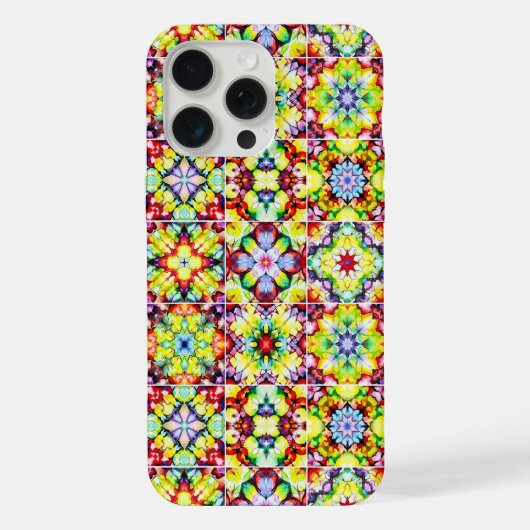 Mediterrane Tegels, Alcoholinkt Tegels, Majolica iPhone Hoesje (Achterkant)