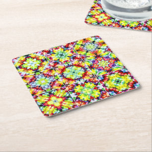 Mediterrane Tegels, Alcoholinkt Tegels, Majolica Kartonnen Onderzetters