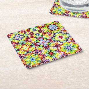 Mediterrane Tegels, Alcoholinkt Tegels, Majolica Kartonnen Onderzetters