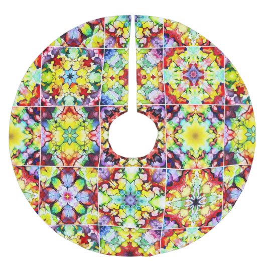 Mediterrane Tegels, Alcoholinkt Tegels, Majolica Kerstboom Rok (Voorkant)