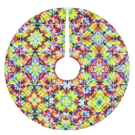 Mediterrane Tegels, Alcoholinkt Tegels, Majolica Kerstboom Rok (Voorkant)