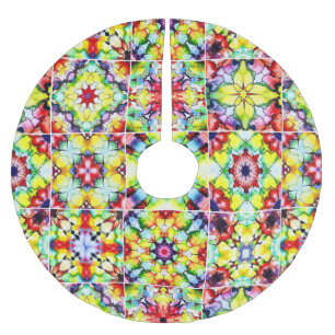 Mediterrane Tegels, Alcoholinkt Tegels, Majolica Kerstboom Rok