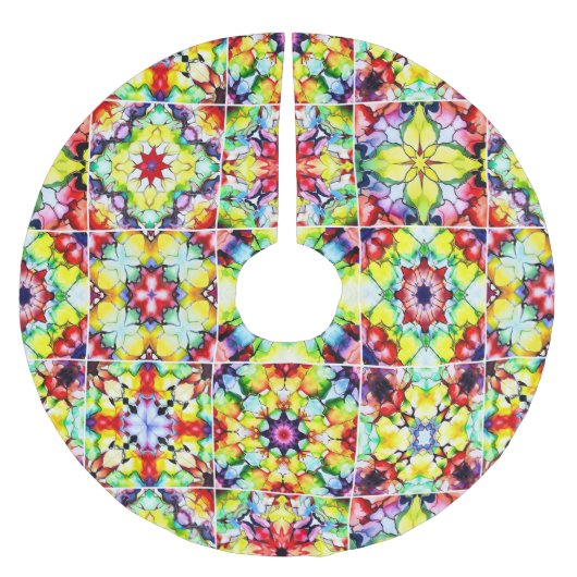 Mediterrane Tegels, Alcoholinkt Tegels, Majolica Kerstboom Rok (Voorkant)