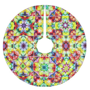 Mediterrane Tegels, Alcoholinkt Tegels, Majolica Kerstboom Rok