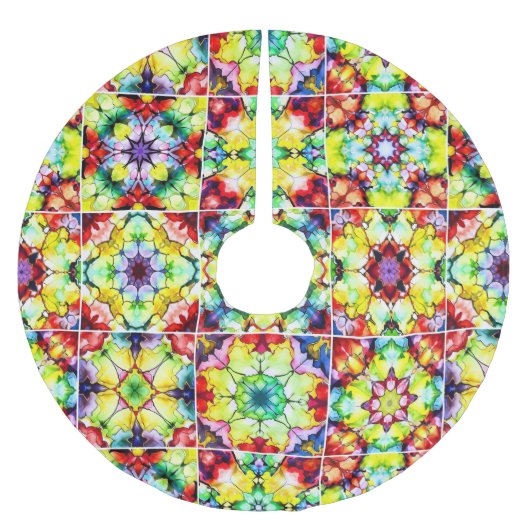 Mediterrane Tegels, Alcoholinkt Tegels, Majolica Kerstboom Rok (Voorkant)