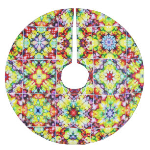 Mediterrane Tegels, Alcoholinkt Tegels, Majolica Kerstboom Rok