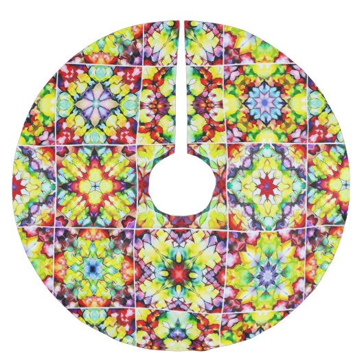 Mediterrane Tegels, Alcoholinkt Tegels, Majolica Kerstboom Rok (Voorkant)