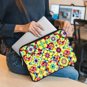 Mediterrane Tegels, Alcoholinkt Tegels, Majolica Laptop Sleeve