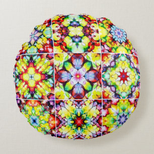 Mediterrane Tegels, Alcoholinkt Tegels, Majolica Rond Kussen