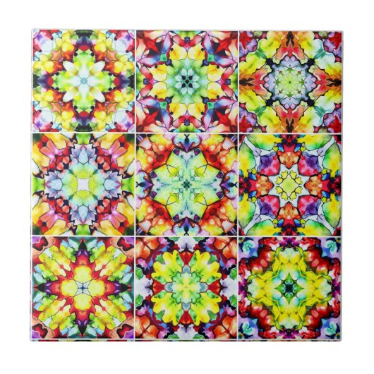 Mediterrane Tegels, Alcoholinkt Tegels, Majolica Tegeltje (Voorkant)