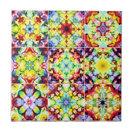 Mediterrane Tegels, Alcoholinkt Tegels, Majolica Tegeltje (Voorkant)