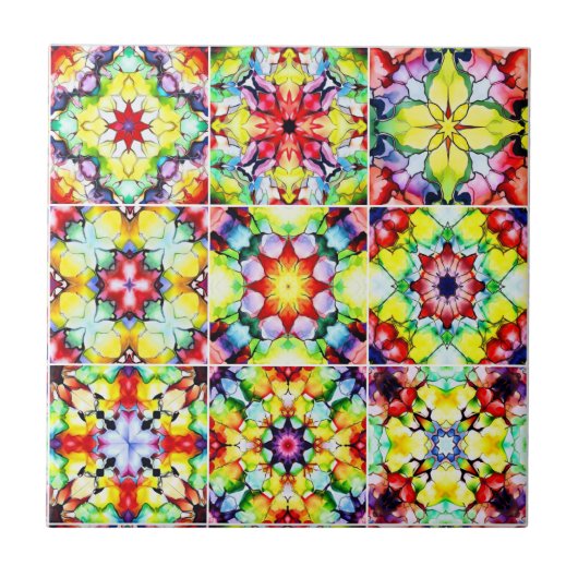 Mediterrane Tegels, Alcoholinkt Tegels, Majolica Tegeltje (Voorkant)