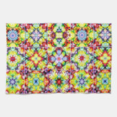 Mediterrane Tegels, Alcoholinkt Tegels, Majolica Theedoek (Horizontaal)