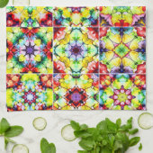 Mediterrane Tegels, Alcoholinkt Tegels, Majolica Theedoek (Gevouwen)