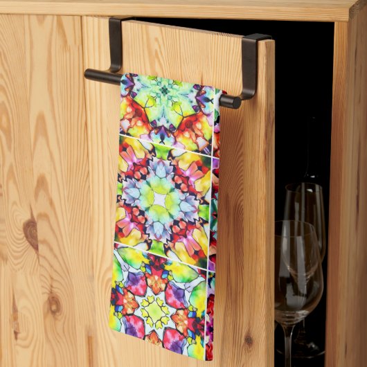 Mediterrane Tegels, Alcoholinkt Tegels, Majolica Theedoek (Derde Gevouwen)