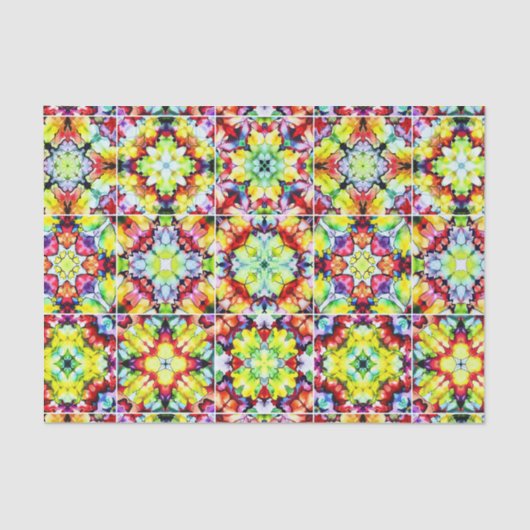 Mediterrane Tegels, Alcoholinkt Tegels, Majolica Tissuepapier (Voorkant)