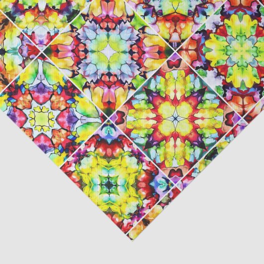 Mediterrane Tegels, Alcoholinkt Tegels, Majolica Tissuepapier (Detail)