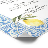 Mediterrane Tegels Amalfi Capri Bar Menu Poster (Hoek)