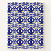 Mediterrane Tegels Blauw & Geel Bruiloft Planner Notitieboek (Achterkant)