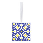 Mediterrane Tegels Blauw & Geel Patroon Decoratie (Rechts)