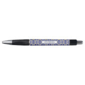 Mediterrane Tegels Blauw & Geel Patroon Pen (Voorkant)