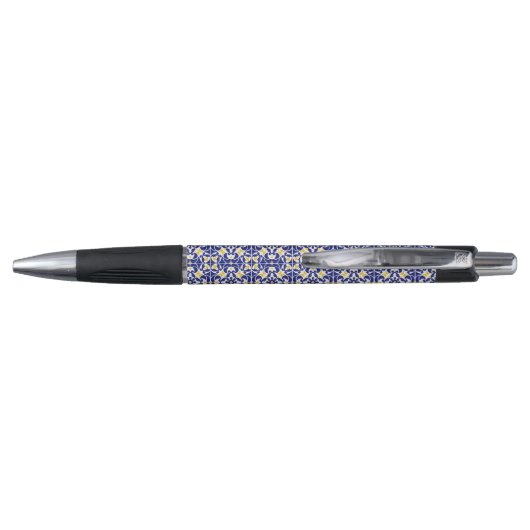 Mediterrane Tegels Blauw & Geel Patroon Pen (Achterkant)