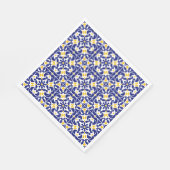 Mediterrane Tegels Blauw & Geel Patroon Servet (Hoek)