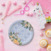 Mediterrane Tegels Bruidsdiner Papieren Bordje (Feest)