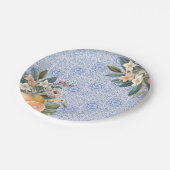 Mediterrane Tegels Bruidsdiner Papieren Bordje (Gekanteld)