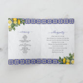 Mediterrane Tegels Citroen Bruiloft Orde van Servi Programma (Binnen)