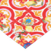 Mediterrane tegels, citroen, citrus, tafelkleed (Gekanteld)