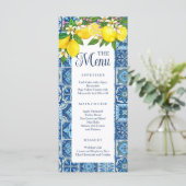 Mediterrane Tegels en Citroenen Menu (Staand voorkant)