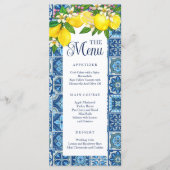 Mediterrane Tegels en Citroenen Menu (Voorkant)