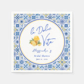 Mediterrane Tegels Italiaans Vrijgezellenfeest Servet (Voorkant)