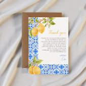 Mediterrane Tegels Italië Citroen Vrijgezellenfees Bedankkaart
