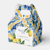 Mediterrane Tegels Lemon 25e Verjaardag Bedankdoosjes (Achterkant)