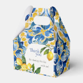 Mediterrane Tegels Lemon 25e Verjaardag Bedankdoosjes (Voorkant Zijde)