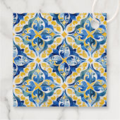 Mediterrane Tegels Lemon 25e Verjaardag Bedankjes Labels (Achterkant)