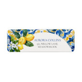 Mediterrane Tegels Lemon 25e Verjaardag Etiket (Voorkant)