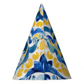 Mediterrane Tegels Lemon 25e Verjaardag Feesthoedjes (Achterkant)