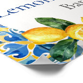 Mediterrane Tegels Lemon Birthday Lemonade Bar Poster (Hoek)