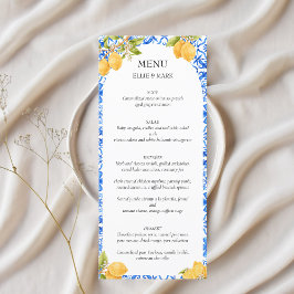 Mediterrane Tegels Lemon Italië Amalfikust Menu