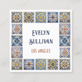 Mediterrane tegels lijst visitekaartje
