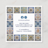 Mediterrane tegels lijst visitekaartje (Achterkant)