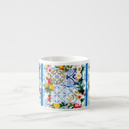 Mediterrane tegels, majolica, Siciliaanse stijl C Espresso Kop